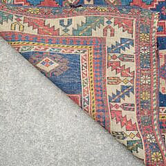 Antique Caucasian Lesghi Star Oriental Carpet Rug
