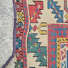 Antique Caucasian Lesghi Star Oriental Carpet Rug