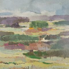 Harlan H. Holladay (1925-2019) Modernist “Bright Landscape” Painting