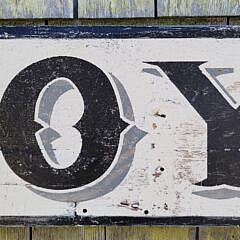 Antique Style Painted Wood Oysters Advertising Trade Sign