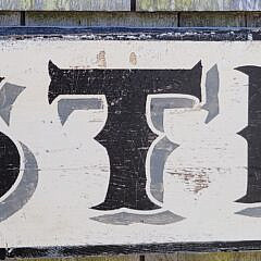 Antique Style Painted Wood Oysters Advertising Trade Sign