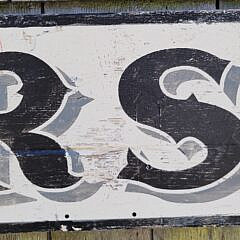 Antique Style Painted Wood Oysters Advertising Trade Sign
