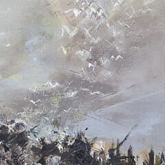 Mid Century Modernist “Seagulls Over the West End” Nantucket Scene