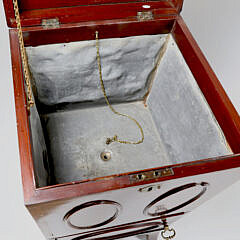 British Regency Mahogany Inlaid Cellarette, 19th Century