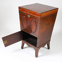 British Regency Mahogany Inlaid Cellarette, 19th Century