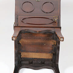 British Regency Mahogany Inlaid Cellarette, 19th Century