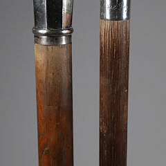 Presentation Engraved Silver and Wood Walking Stick
