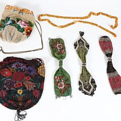 Five Victorian Beadwork Purses, 19th Century
