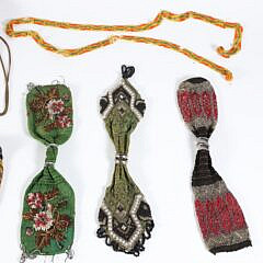 Five Victorian Beadwork Purses, 19th Century