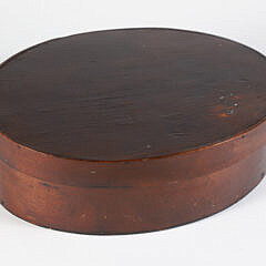 Shaker Oval Wooden Covered Box, 19th Century