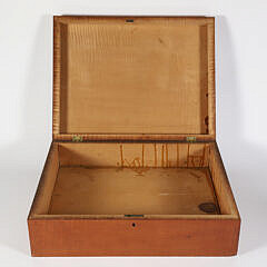 American Tiger Maple Document Box, 19th Century