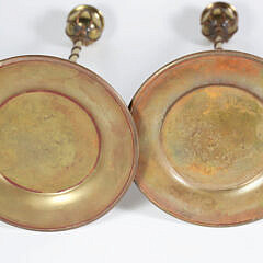 Pair of Jugendstil Brass and Copper Candlesticks, circa 1890s