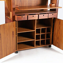 Kubisak Modern Design Danish Teak Dry Bar
