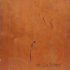 Nantucket Carved Folk Art Walnut Plaque “Portrait of the Old Mill, 1746” Attributed to James Walter Folger