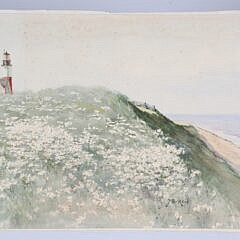 Jane Brewster Reid Watercolor on Paper "Sankaty Light"
