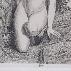 Childe Hassam Etching “Girl with the Abalone Shell”, circa 1917