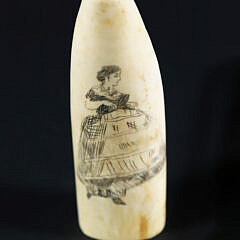 Scrimshaw Antique Sperm Whale Tooth