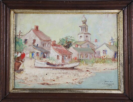 E. Morehouse Oil on Board "Shoreline"