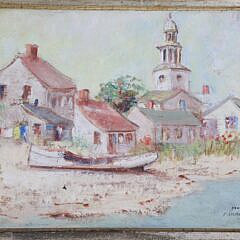 E. Morehouse Oil on Board “Nantucket Shoreline”, circa 1947