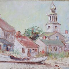 E. Morehouse Oil on Board “Nantucket Shoreline”, circa 1947