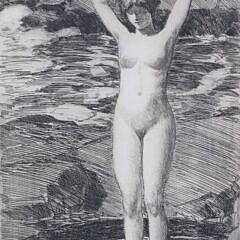 Childe Hassam Etching “Diana’s Pool”, circa 1916