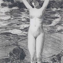 Childe Hassam Etching “Diana’s Pool”, circa 1916