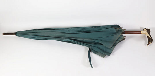 Large Umbrella with Stag Handle, 19th Century