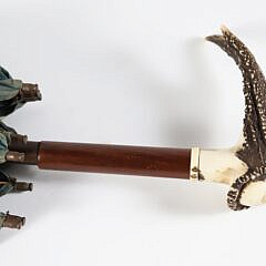 Large Umbrella with Stag Handle, 19th Century