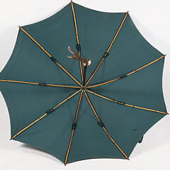 Large Umbrella with Stag Handle, 19th Century