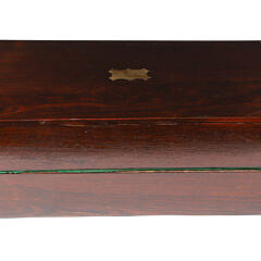 Mahogany and Brass Bound Lap Box, 19th Century