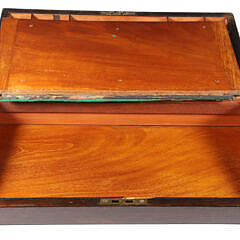 Mahogany and Brass Bound Lap Box, 19th Century