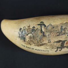 Scrimshaw Polychromed Whale Tooth “The Sun of Austerlitz”