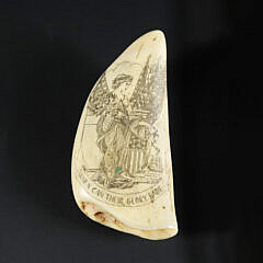 Antique Scrimshaw Sperm Whale Tooth