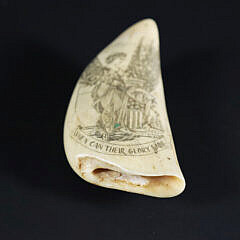 Antique Scrimshaw Sperm Whale Tooth “Lady Liberty”