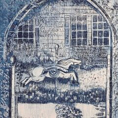Stephen E. Chase Etching “The Chanticleer”, circa 1995