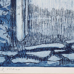 Stephen E. Chase Etching “The Chanticleer”, circa 1995