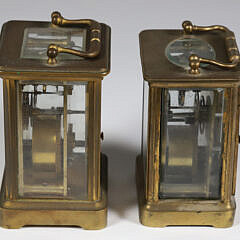 Two French Brass Carriage Clocks, 19th Century