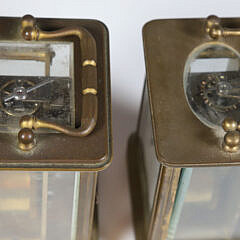 Two French Brass Carriage Clocks, 19th Century