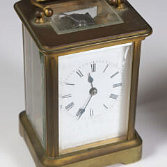 Two French Brass Carriage Clocks, 19th Century