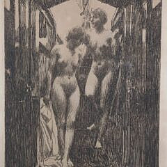 Anders Zorn Etching “The Cabin”, circa 1917