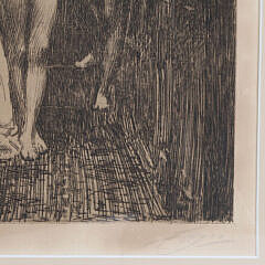 Anders Zorn Etching “The Cabin”, circa 1917