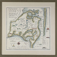 Vintage Harold Dunbar Whimsical Map of Chatham, Cape Cod