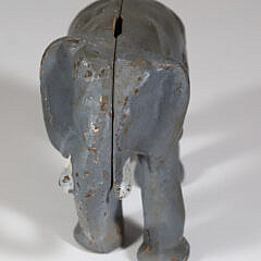 Painted Cast Iron Elephant Still Bank