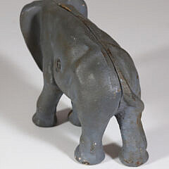Painted Cast Iron Elephant Still Bank