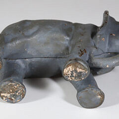 Painted Cast Iron Elephant Still Bank