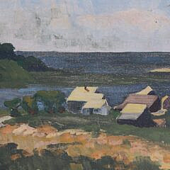 Lorna Underwood Oil on Canvas “Harding Beach Oyster Shacks, Chatham, Mass”