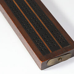 Vintage Multiwood Cribbage Board with Pegs