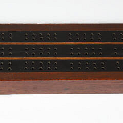 Vintage Multiwood Cribbage Board with Pegs