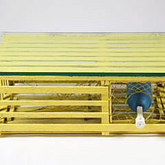 A Glass Top Lobster Trap Coffee Table