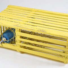 Glass Top Lobster Trap Coffee Table